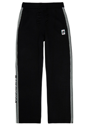 Casablanca Merino Embroidered Knit Track Pants - Black - S