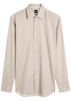 Boss Hank Patterned Cotton Shirt - Beige - M