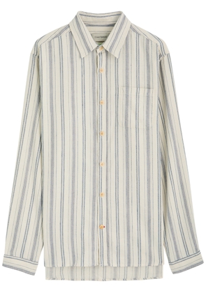 Oliver Spencer New York Special Striped Linen-blend Shirt - Black And White - 43 (C17 / XL)