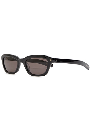 Flatlist Eyewear Clint Rectangle-frame Sunglasses - Black - One Size