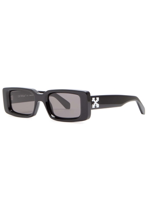 Off-white Arthur Rectangle-frame Sunglasses - Black - One Size
