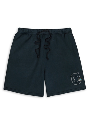 Cherry Los Angeles Studded Cotton Shorts - Black - S