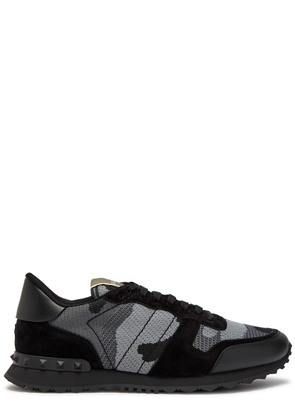 Valentino Garavani Rockrunner Camouflage-jacquard Sneakers - Black - 40 (IT40 / UK6)