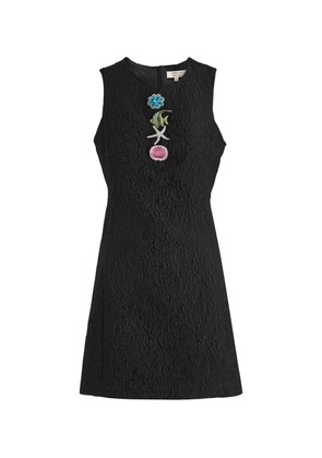 Sister Jane Fine Catch Cloqué Mini Dress - Black - 10 (UK10 / S)