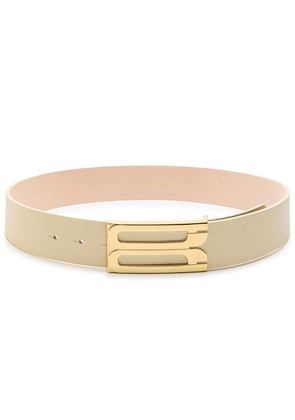 Victoria Beckham Jumbo Frame Leather Belt - Ivory - 80 (UK 10 / M)