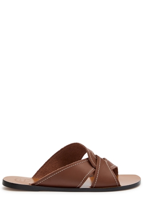 Atp Atelier Allai Leather Sliders - Brown - 36 (IT36/ UK3)
