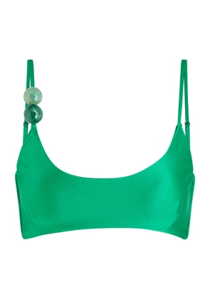 Baobab Itala Metallic Bikini top - Green - XS (UK6 / XS)