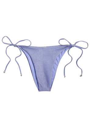Baobab Raffaela Glittered Lamé Bikini Briefs - Blue - XS (UK6 / XS)