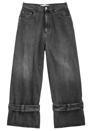 JW Anderson Buckled-cuff Wide-leg Jeans - Grey - 34 (W34 / L)