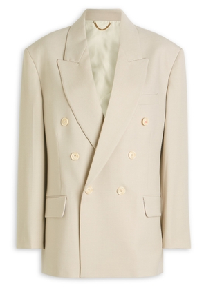 Victoria Beckham Double Breasted Woven Blazer - Purple Other - 14 (UK14 / L)