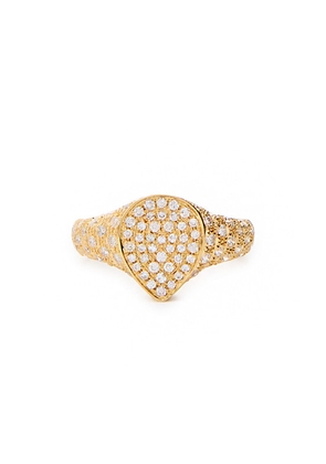 Yvonne Leon Chevalière Mini Poire 9kt Gold Ring - 46 (UK H 1/2)