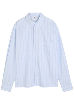 Won Hundred Maza Striped Cotton-poplin Shirt - Light Blue - L