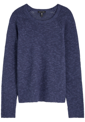 Eileen Fisher Open-knit Jumper - Navy - L (UK 18-20 / XL)