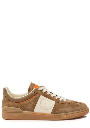 Valentino Garavani Upvillage Panelled Suede Sneakers - Beige - 44 (IT44 / UK10)