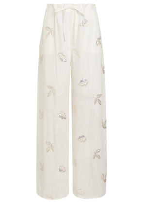 Marques' Almeida Embellished Woven Trousers - White - 12 (UK12 / M)