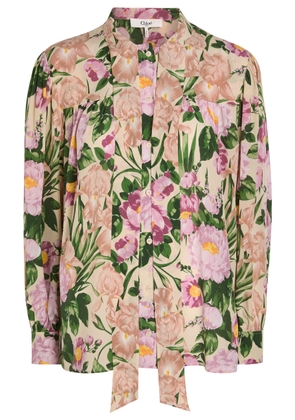 Chloe Floral-print Silk Blouse - Multi Floral - 42 (UK14 / L)