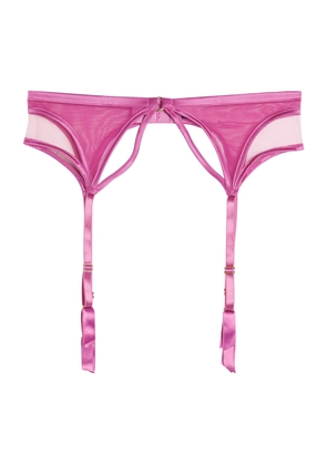 Fleur OF England Lola Mesh Suspender Belt - Pink - M (UK12 / M)