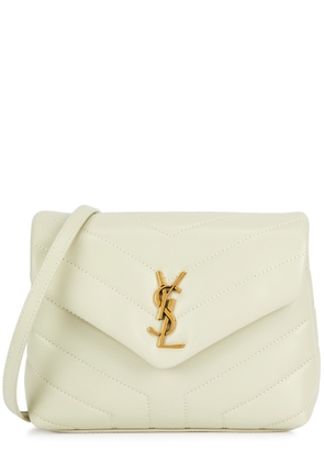 Saint Laurent Loulou Toy Leather Cross-body Bag, Bag, White - Silver - One Size