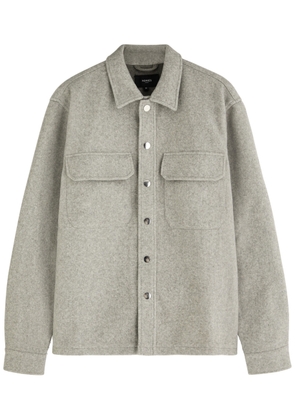 Homies Marbella Interlock Logo Felt Overshirt - Grey - S