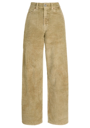 Our Legacy Full Cut Distressed Terry-corduroy Trousers - Beige - 40 (UK12 / M)