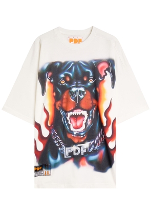 Pdf Channel The Boy Dog Printed Cotton T-shirt - White - M