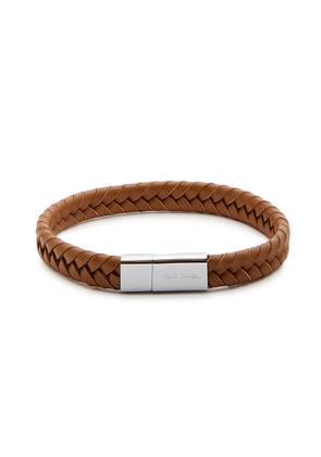 Paul Smith Braided Leather Bracelet - Brown - One Size
