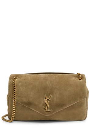 Saint Laurent Calypso Large Padded Suede Shoulder bag - Brown - One Size
