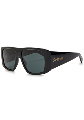Saint Laurent Oversized Square-frame Sunglasses - Black - One Size