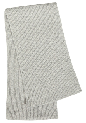 John Smedley Stark Melange Cashmere and Wool-blend Scarf - Light Grey - One Size