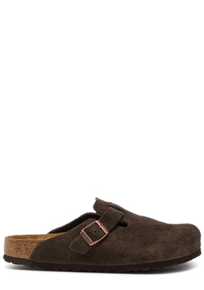 Birkenstock Boston Brushed Suede Clogs - Dark Brown - 44 (IT43.5 / UK9.5)