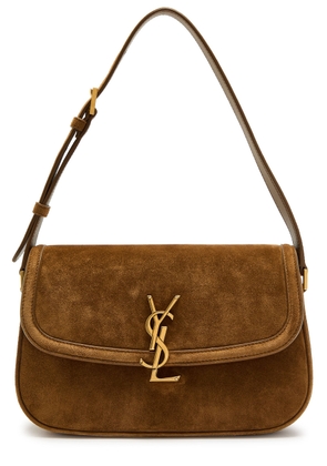 Saint Laurent Solferino Suede Shoulder bag - Brown - One Size