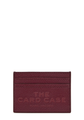 Marc Jacobs The Card Case Grained Leather Card Holder - Burgundy - One Size