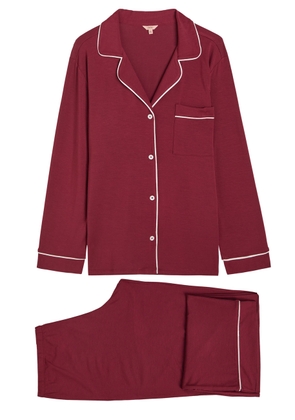 Eberjey Gisele Jersey Pyjama set - Burgundy - XS (UK6 / XS)