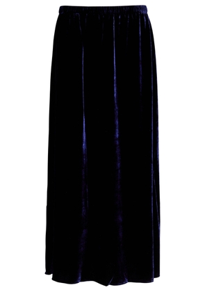 Eileen Fisher Velvet Maxi Skirt - Dark Blue - XL (UK 22 / Xxl)