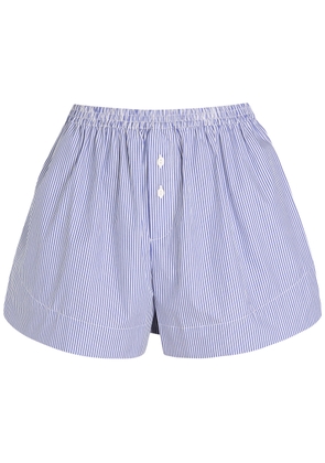 Faithfull The Brand Lonia Striped Cotton Shorts - Blue - XS (UK6 / XS)
