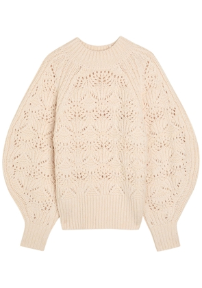 Zimmermann Hypnotic Cable-knit Wool Jumper - Off White - 3 (UK 14 / L)