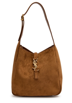 Saint Laurent Le 5 à 7 Small Suede Hobo bag - Dark Brown - One Size