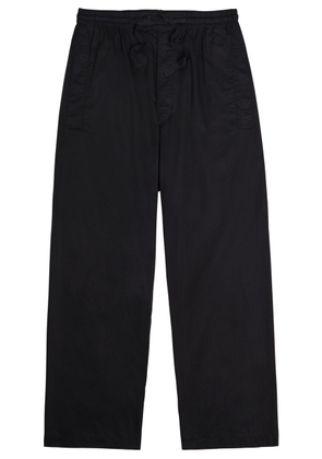 Lemaire Pyjama Cotton-poplin Straight-leg Trousers - Black - 52 (IT52 / XL)