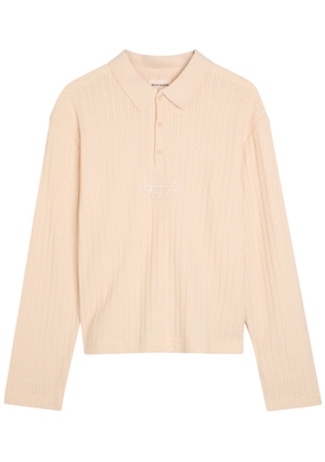 Honor The Gift Logo-embroidered Open-knit Polo - Cream - L