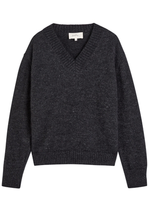 Second Layer Vexed V-neck Mohair Jumper - Black - 52 (IT52 / XL)