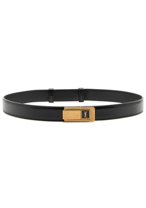 Saint Laurent Logo-engraved Leather Belt - Black - 75 (UK8/ S)