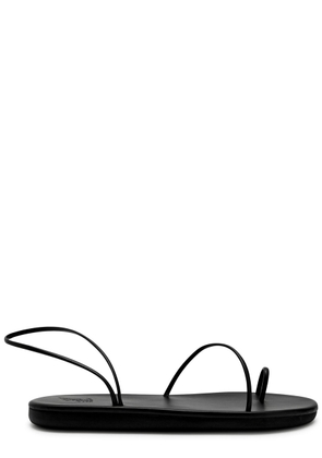 Ancient Greek Sandals Kansiz Cross-over Leather Sandals - Black - 36 (IT36/ UK3)