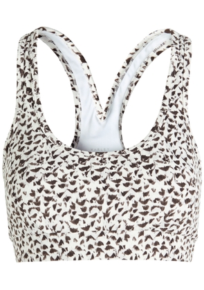 Varley Move Selma Printed Stretch-jersey bra - White - S (UK8-10 / S)