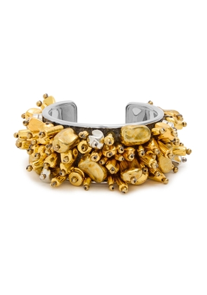 Dries Van Noten Beaded Cuff - Gold - One Size