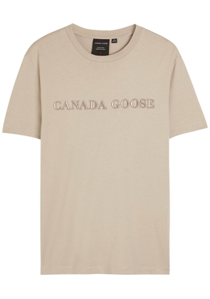Canada Goose Emersen Logo-embroidered Cotton T-shirt - Beige - XL