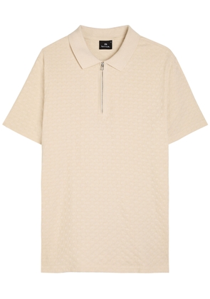 PS Paul Smith Textured Cotton Polo Shirt - Ecru - XL