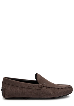 Boss Noel Peppled Nubuck Loafers - Dark Brown - 10 (IT44 / UK10)