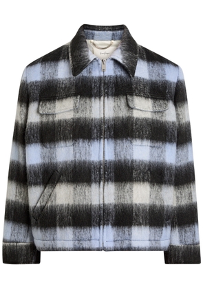 Second Layer Jefe Checked Brushed Wool-blend Jacket - Blue - 50 (IT50 / L)
