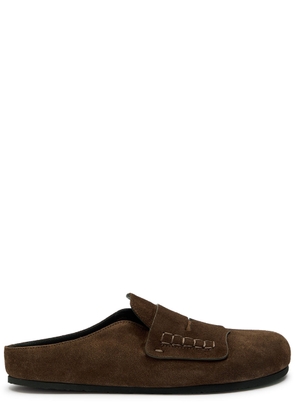 Jacquemus Les Mules Mocassin Suede Mules - Brown - 36 (IT36 / UK3)