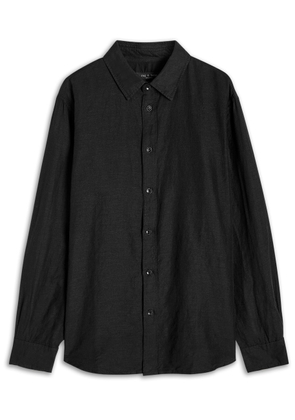 Rag & Bone Finch Linen-blend Shirt - Black - XL
